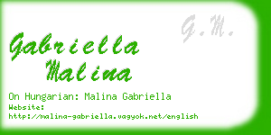 gabriella malina business card